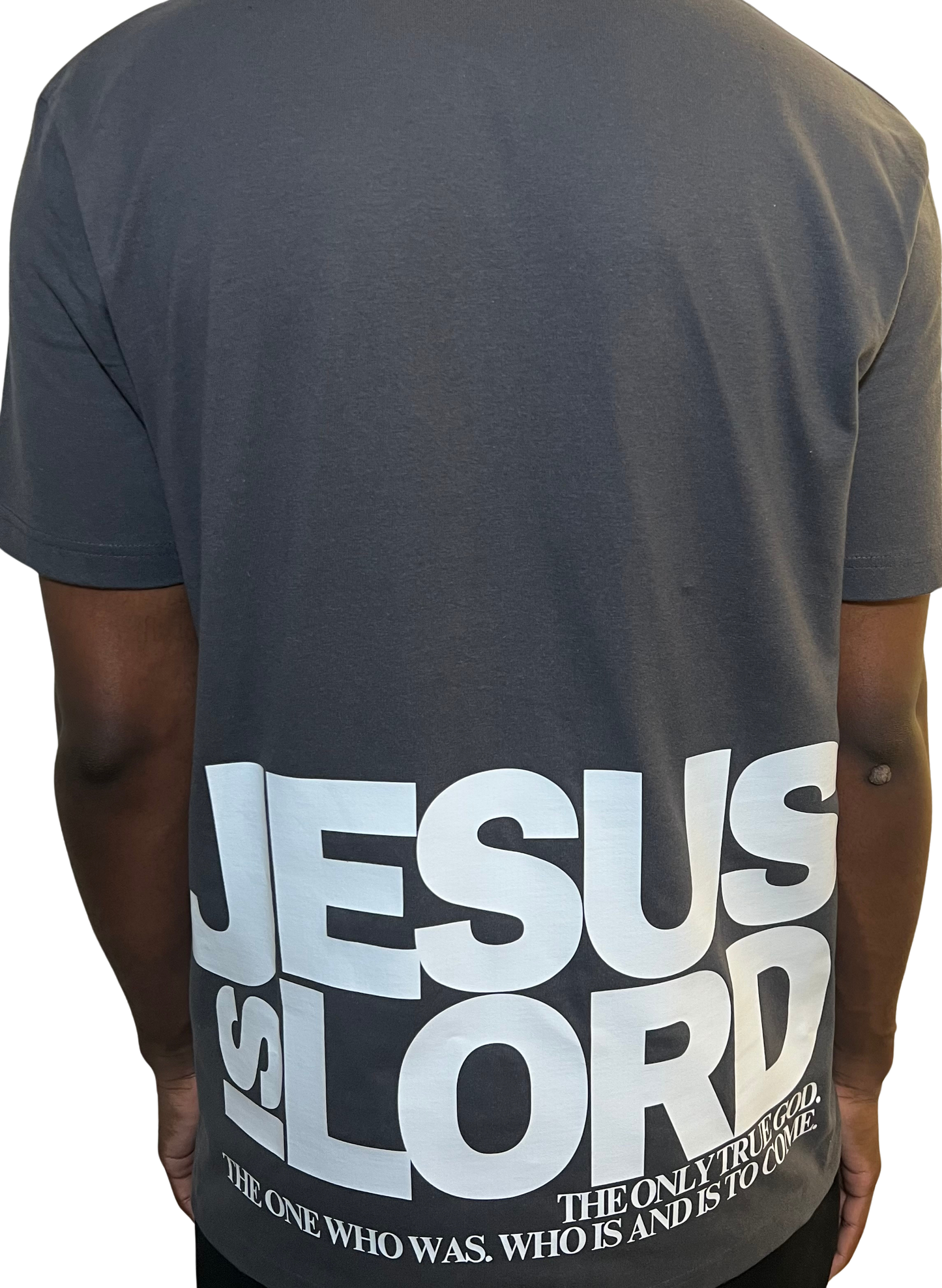 GREY “JESUS IS LORD” TEE