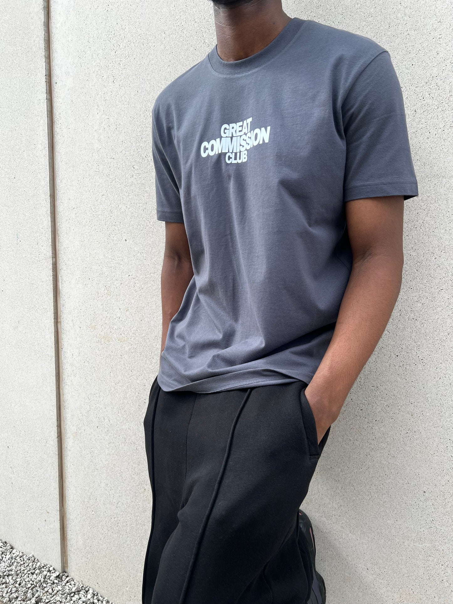 GREY “JESUS IS LORD” TEE